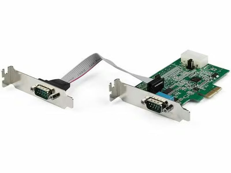 StarTech 2-port PCI Express RS232 Serial Adapter Card, PCIe RS232 Serial Host Controller Card - PCIe to Serial DB9