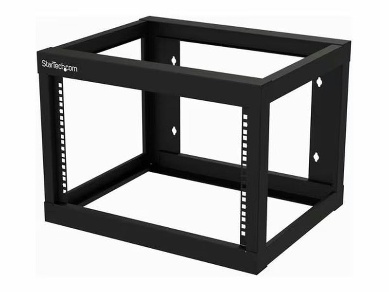 StarTech 2-Post 6U Heavy-Duty Wall-Mount Network Rack, 19" Open Frame Server Rack for Computer Equipment, Wall Mount Data Rack