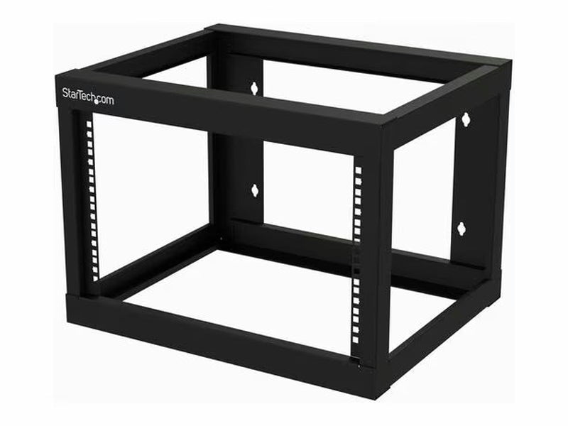 StarTech 2-Post 6U Heavy-Duty Wall-Mount Network Rack, 19" Open Frame Server Rack for Computer Equipment, Wall Mount Data Rack
