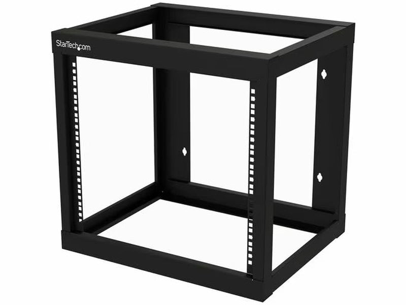 StarTech 2-Post 9U Heavy-Duty Wall-Mount Network Rack, 19" Open Frame Server Rack, 18" Deep, Wall Mount Data Rack for IT / AV / Patch Panel / Computer Equipment