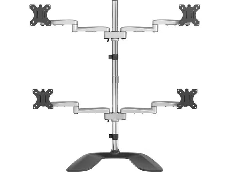 StarTech Quad Monitor Stand, Desktop VESA 4 Monitor Arm up to 32" 17.6lb/8kg Screens