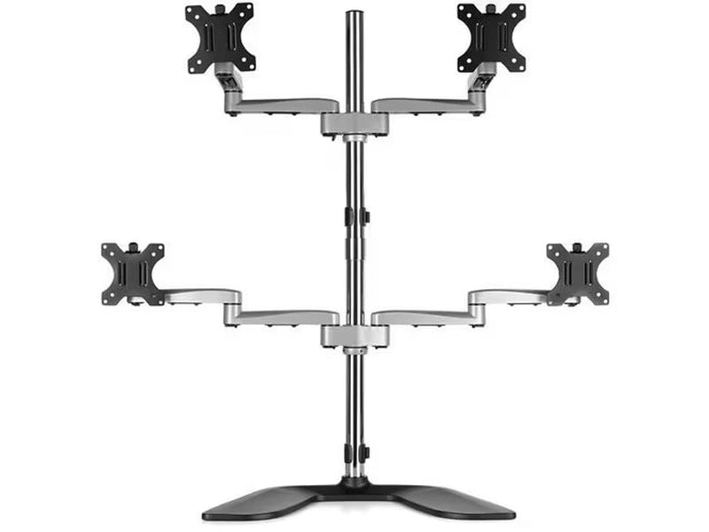 StarTech Quad Monitor Stand, Desktop VESA 4 Monitor Arm up to 32" 17.6lb/8kg Screens