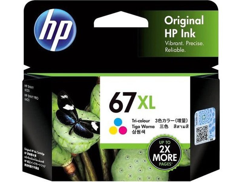 HP 67XL Original Inkjet Ink Cartridge - Tri-colour Pack - Inkjet