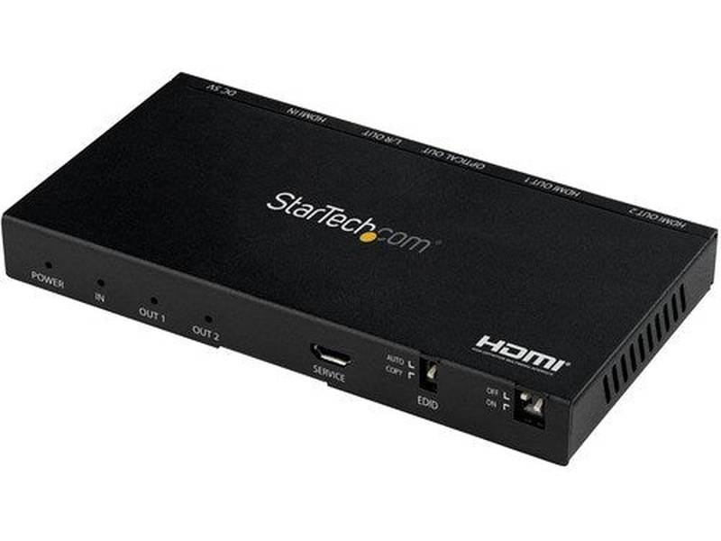 StarTech 2-Port HDMI Splitter, 4K 60Hz with Built-In Scaler