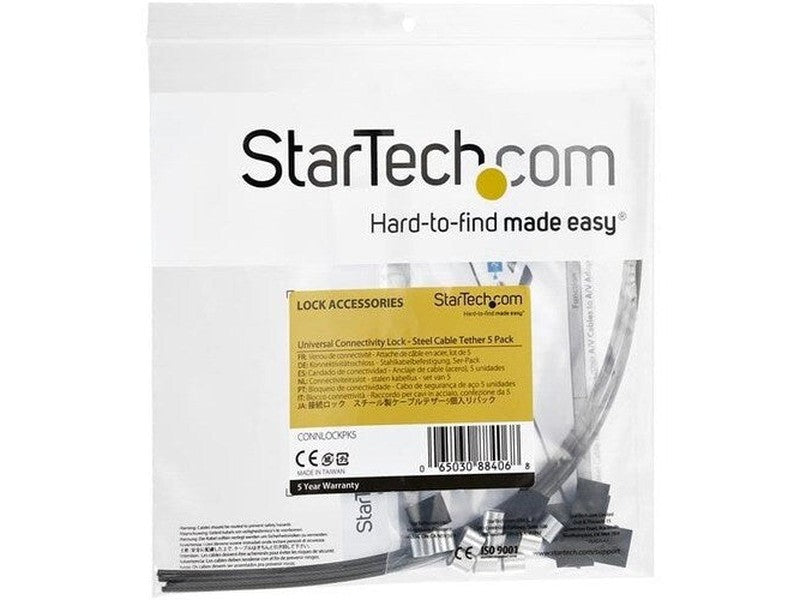 StarTech 5-Pack Security Cable Tethers for Adapters & Dongles