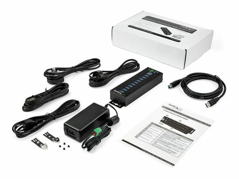 StarTech 10 Port USB Hub with Power Adapter