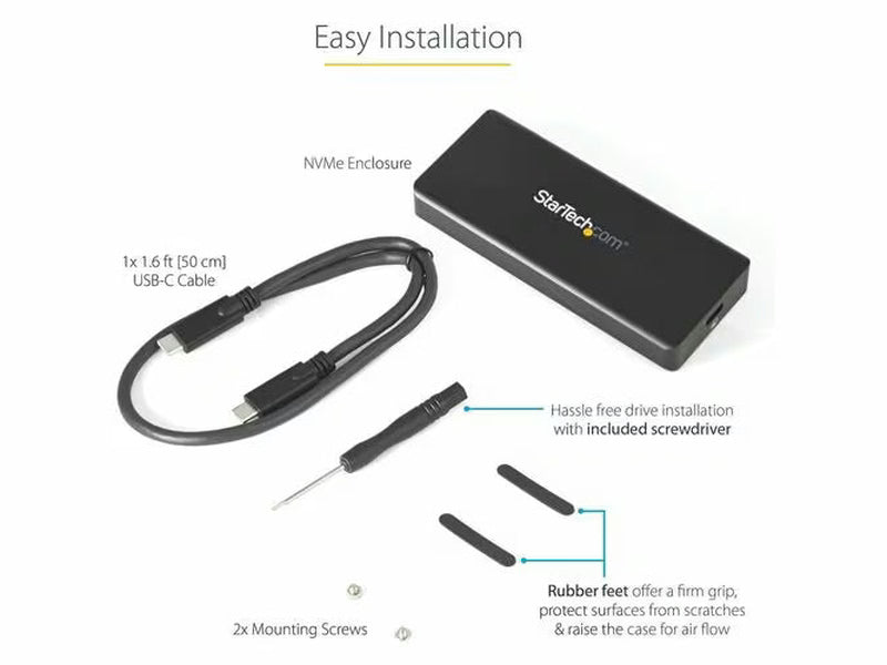 StarTech USB-C 10Gbps M.2 NVMe PCIe SSD Enclosure