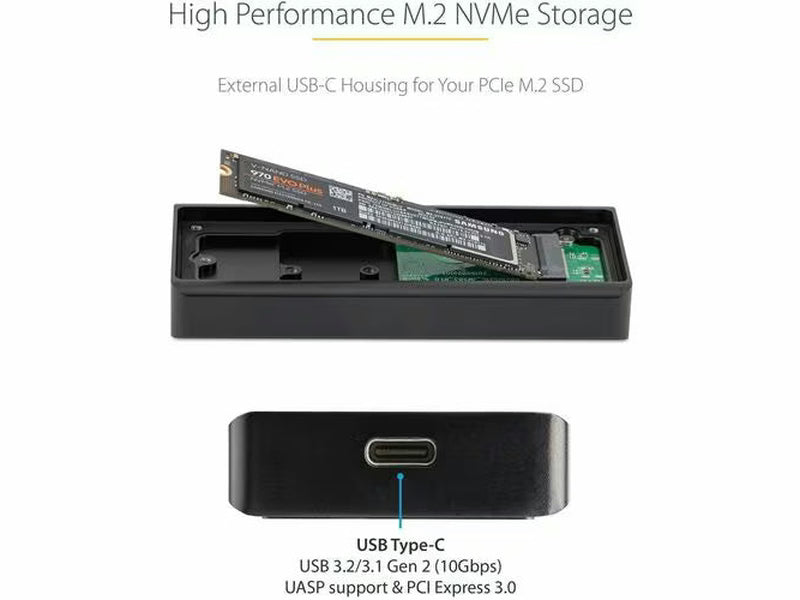 StarTech USB-C 10Gbps M.2 NVMe PCIe SSD Enclosure