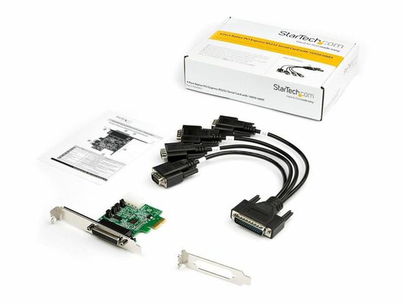StarTech Multiport Serial Adapter, PCI Express 1.1 - 4 x DB-9 RS-232