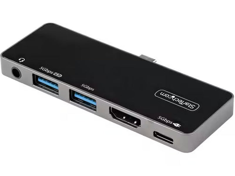 StarTech USB C Multiport Adapter, USB-C to 4K 60Hz HDMI, 100W PD, 3xUSB, Audio, USB-C Mini Dock