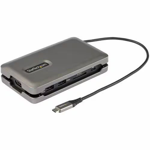 StarTech USB C Multiport Adapter, USB C to 4K 60Hz HDMI 2.0, 2-Port 10Gbps USB Hub