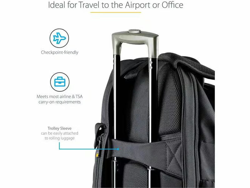 StarTech 17.3" Laptop Backpack w/ Removable Accessory Case, Professional IT Tech Backpack for Work/Travel/Commute