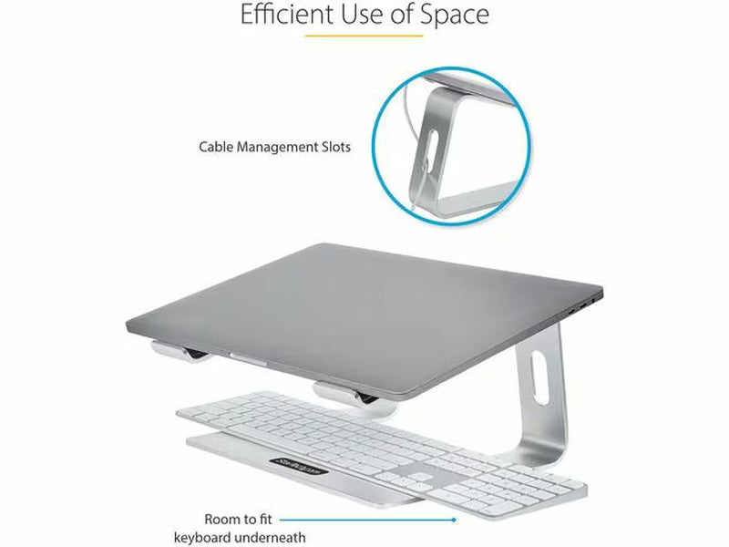 StarTech Laptop Stand for Desk Supports Up to 5kg / 11lb, Silver