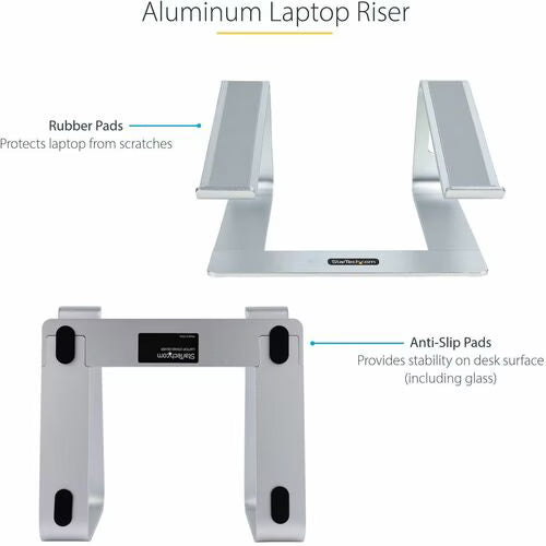 StarTech Laptop Stand for Desk Supports Up to 5kg / 11lb, Silver