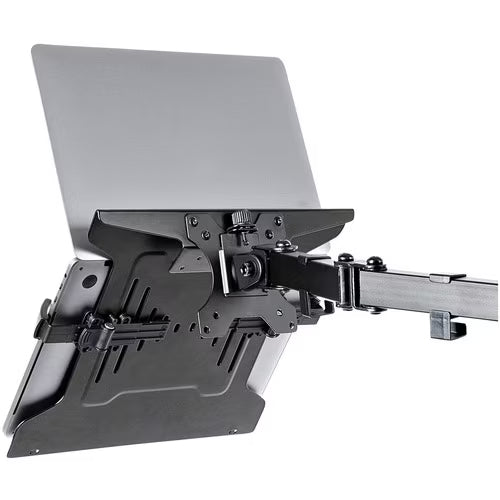 StarTech Adjustable Monitor Arm Laptop Tray, Secures Notebooks up to 4.5kg (9.9lb), 75x75 & 100x100