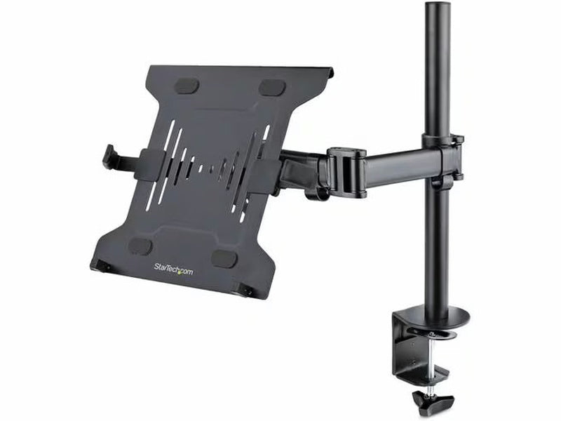 StarTech Monitor and Laptop Arm Mount, Displays up to 34" 17.6lb/8kg , VESA Laptop Tray Arm, Clamp / Grommet
