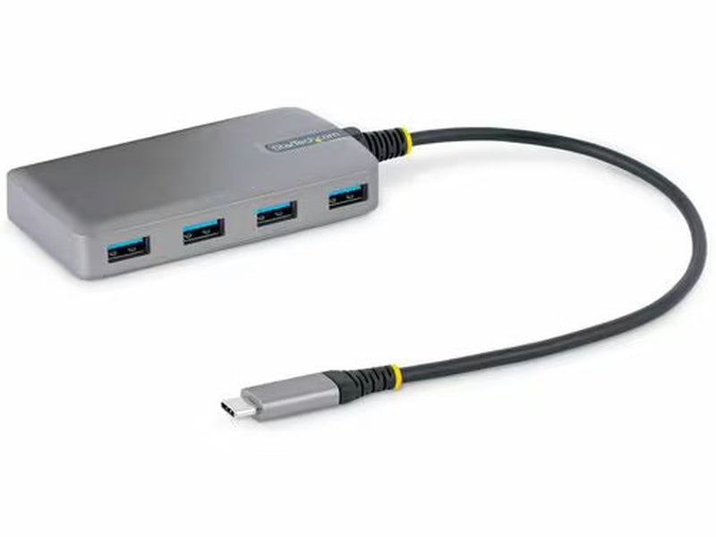 StarTech 4-Port USB-C Hub, 5Gbps, Bus Powered, 4x USB-A Ports, Optional Auxiliary Power, Portable USB Type-C Hub, 1ft/30cm Cable