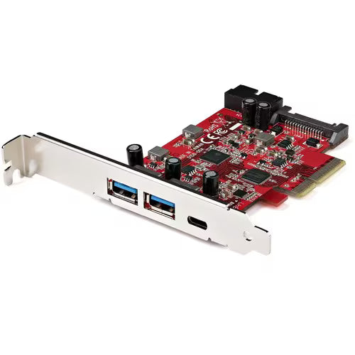 StarTech USB Adapter PCI Express x4, Plug-in Card - Red