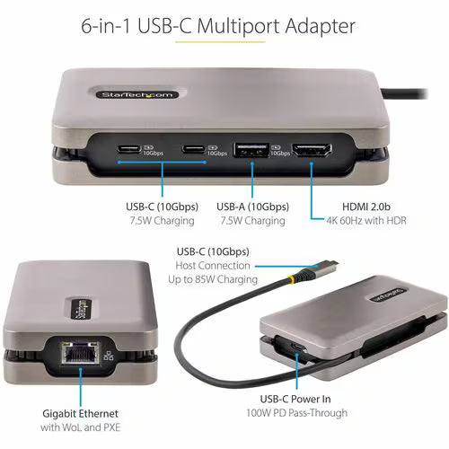 StarTech DKT31CH2CPD3 USB 3.2 Gen 2 Type C Docking Station for Notebook, Workstation