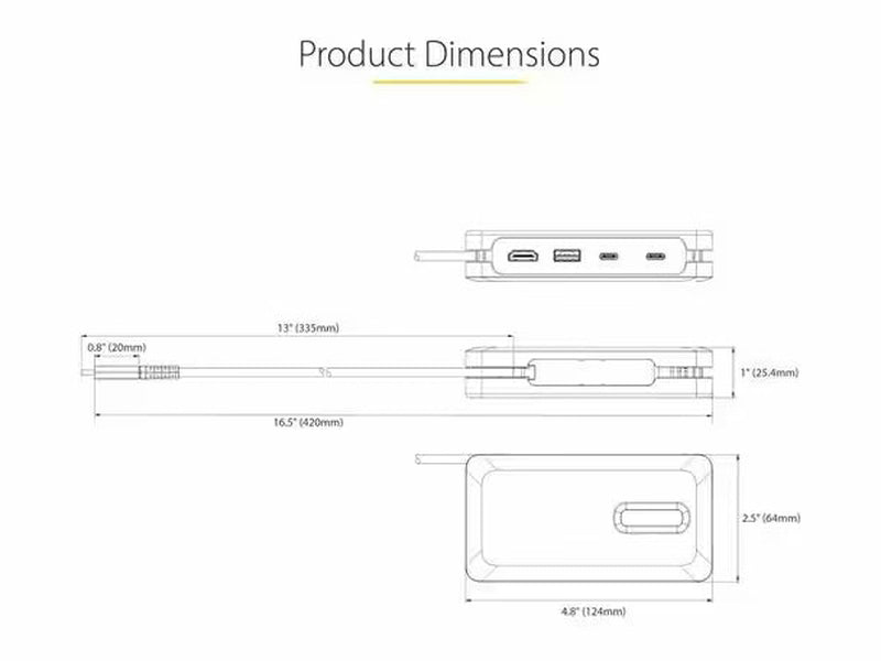 StarTech DKT31CH2CPD3 USB 3.2 Gen 2 Type C Docking Station for Notebook, Workstation