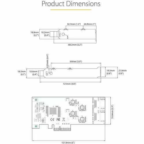 StarTech SATA Controller, Serial ATA/600, PCI Express 2.0 x4, Plug-in Card