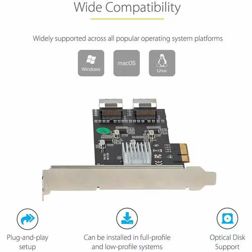 StarTech SATA Controller, Serial ATA/600, PCI Express 2.0 x4, Plug-in Card