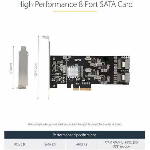 StarTech SATA Controller, Serial ATA/600, PCI Express 2.0 x4, Plug-in Card
