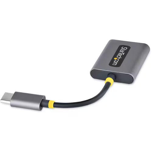 StarTech USB-C Headphone Splitter, USB Type C Dual Headset Adapter w/Mic Input, USB C to 3.5mm Audio Adapter/Earphone Dongle