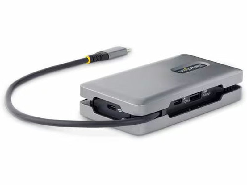 StarTech USB-C Multiport Adapter, 4K 60Hz HDMI/DP, 3-Port USB Hub, 100W PD Pass-Through