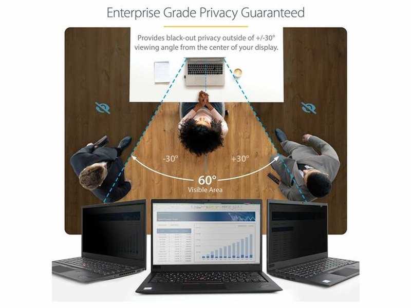 StarTech Anti-glare Privacy Screen Filter - TAA Compliant - For 33.8 cm 13.3" LCD Notebook