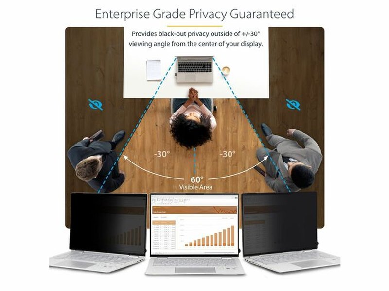 StarTech 13.5-inch 3:2 Flip-Over Privacy Screen with Touch