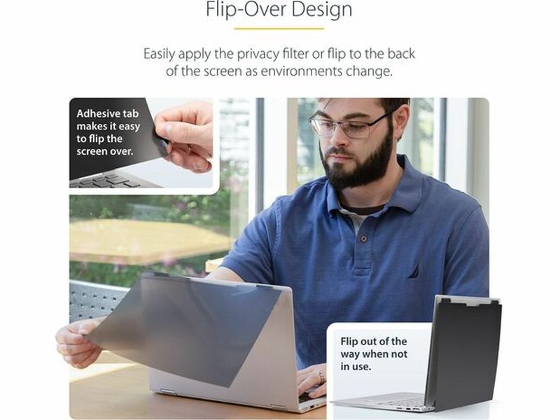 StarTech 13.5-inch 3:2 Flip-Over Privacy Screen with Touch