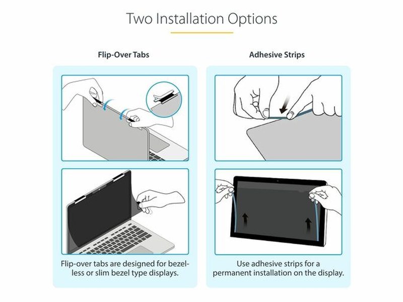 StarTech 13.5-inch 3:2 Flip-Over Privacy Screen with Touch
