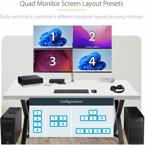 StarTech 4-Port KM Switch with Mouse Switching