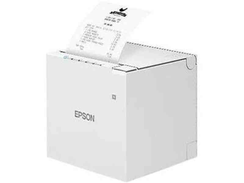 EPSON C31CK50231 TM-M30III White Receipt Printer with Built-In USB, Ethernet, Bluetooth & Wi-Fi. Power Supply Uber eats