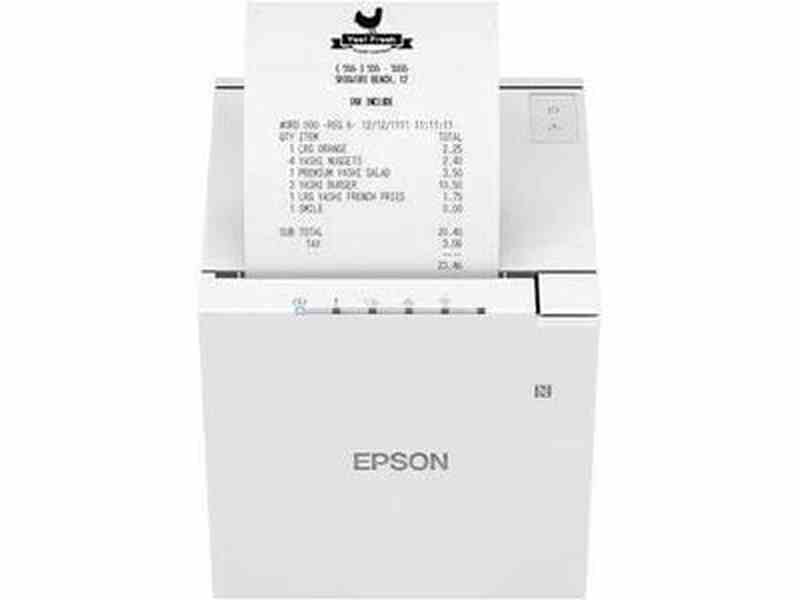 EPSON C31CK50201 TM-M30III White Receipt Printer with Built-In USB & Ethernet. Power Supply & Cable Included