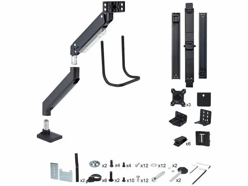 StarTech Crossbar Triple Monitor Desk Mount For Up To Three 27in Screens
