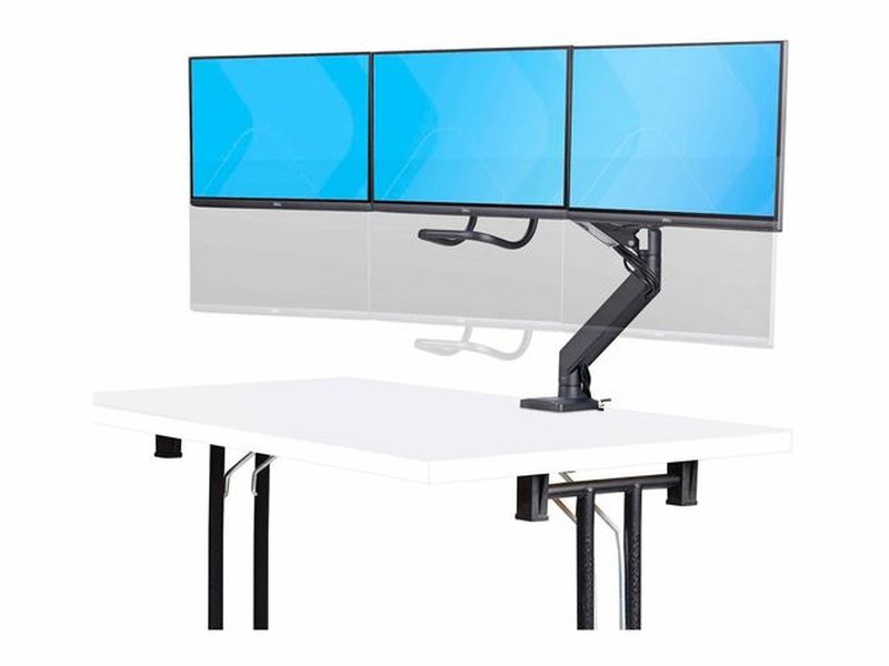 StarTech Crossbar Triple Monitor Desk Mount For Up To Three 27in Screens