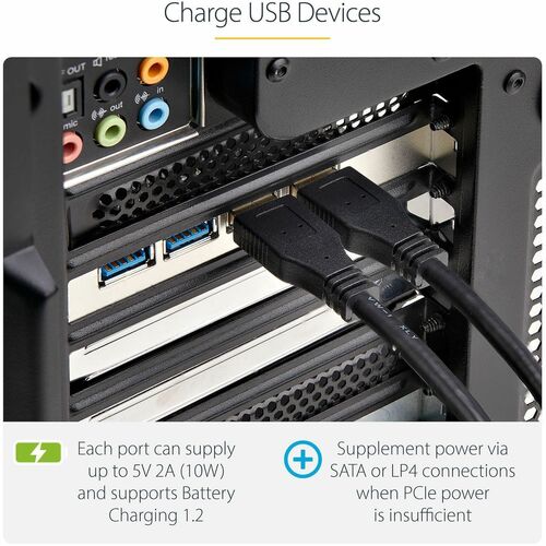 StarTech 4-Port USB PCIe Card, USB 3.2 5Gbps, PCI Express Expansion Card with 4x Independent USB Controllers, 4x USB-A Ports, Windows/macOS/Linux