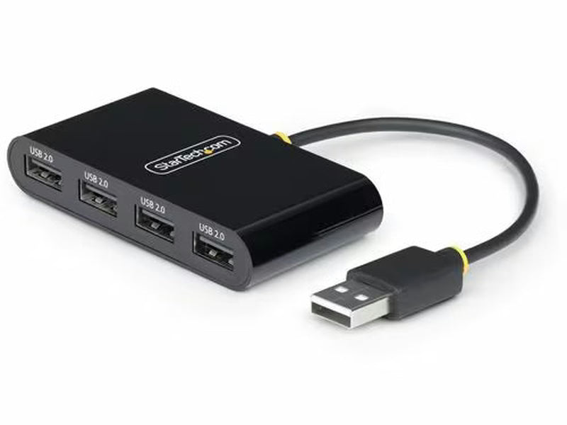 StarTech 4-Port USB 2.0 Hub, USB 2.0 Splitter, Multi-Port Portable USB Hub, 480Mbps