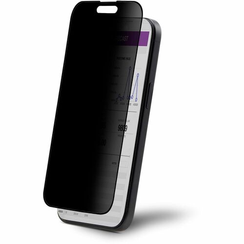 StarTech 4-Way Privacy Screen For iPhone 15 Pro, Supports Portrait/Landscape Orientation, Touch-Enabled, +/- 30° View, Tempered Glass Protector