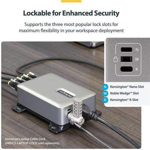StarTech 4-Port Multi-Device USB-C Charger, 240W Total, Single Port 140W EPR