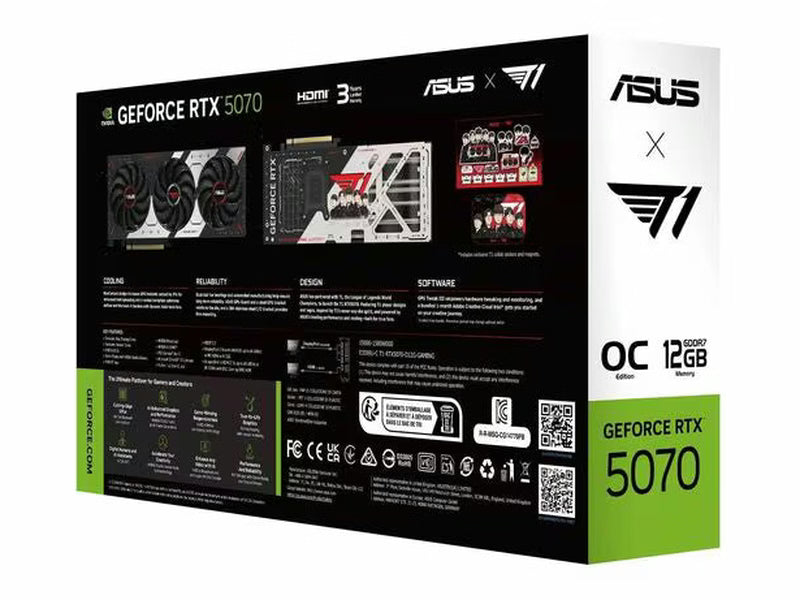 ASUS T1 GeForce RTX 5070 12GB GDDR7 OC Edition