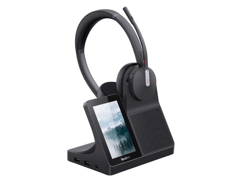 Yealink WH64 Bluetooth DECT MS Dual Workstation, industry-leading DECT wireless headset with single-ear options for seamless