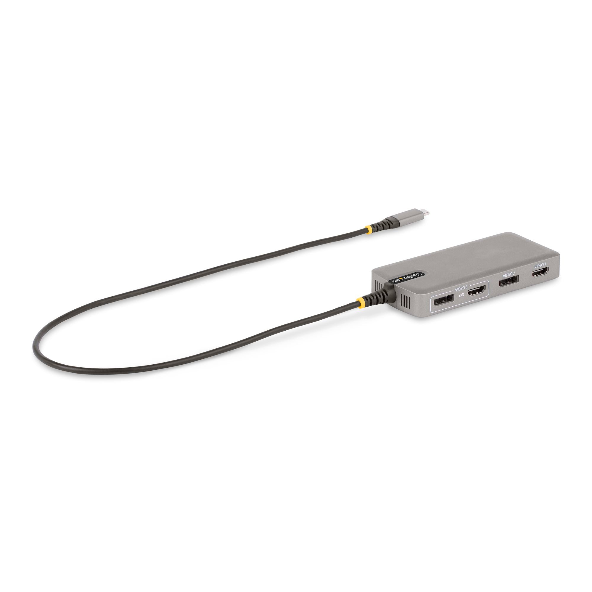 StarTech USB-C Triple-Monitor Multiport Adapter, Dual 4K 60Hz + 4K 30Hz HDMI & DisplayPort