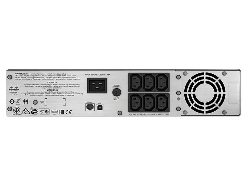 APC SMC2000I-2U C 2000VA 230V Line Interactive Sinewave 2U Smart UPS
