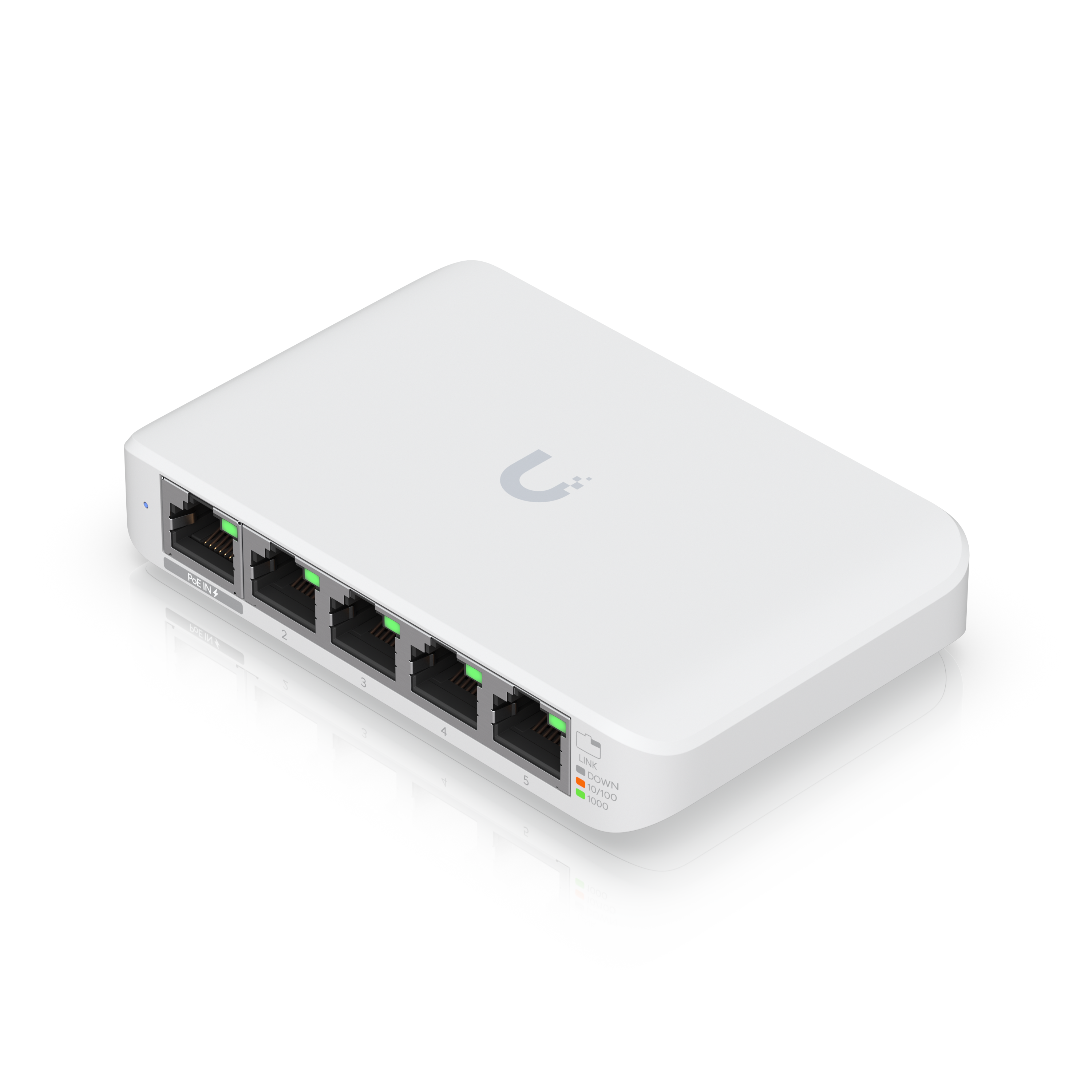 Ubiquiti USW Flex Mini 5 Pack - Managed, UniFi, Layer 2 Gigabit, 5x GbE RJ45 Ports, Power Via PoE /USB Type-C 5V 1A, No PSU,