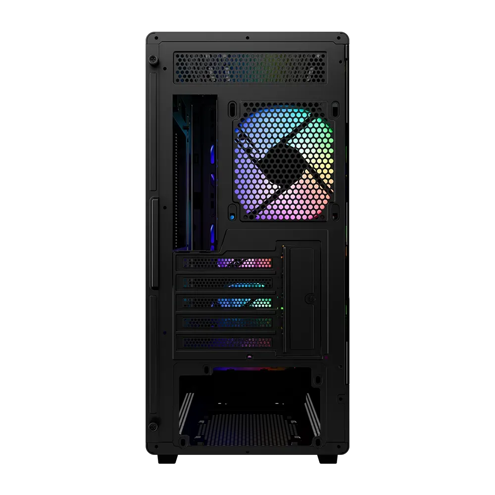 Cooler Master Elite 350 Micro-ATX Case w/ 4x ARGB Fans & Tempered Glass - Black