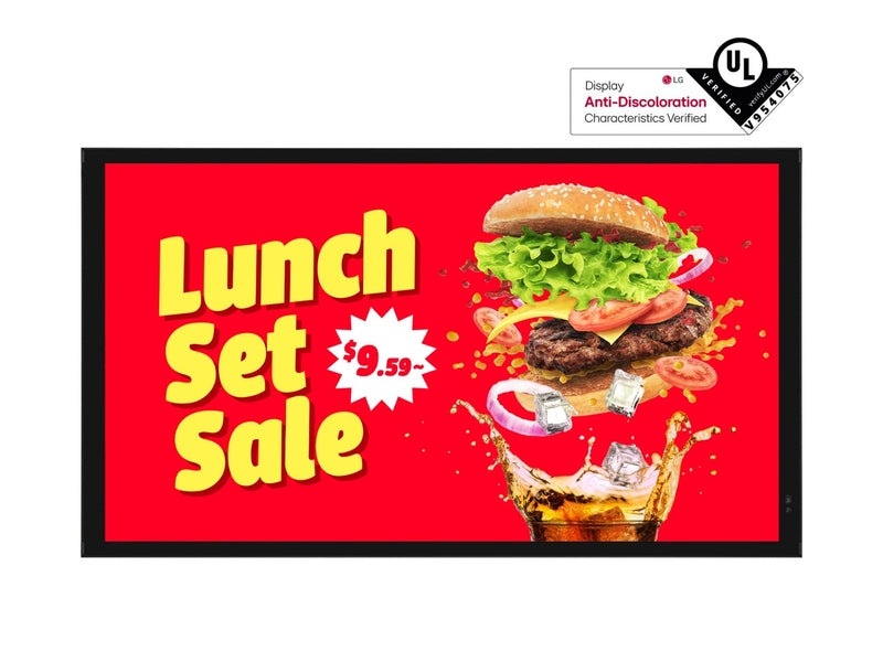LG 49XE4P-B 49" High-Brightness IP-Rated 24/7 Outdoor Display, WEBOS 6.1, 3500NITS 3Y Warranty