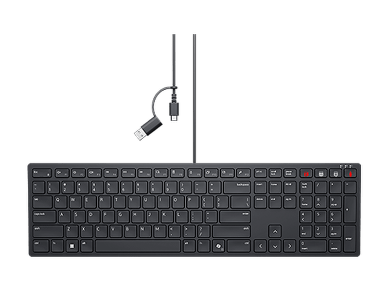 Dell KB525C Wired Silent Collaboration Keyboard - Black